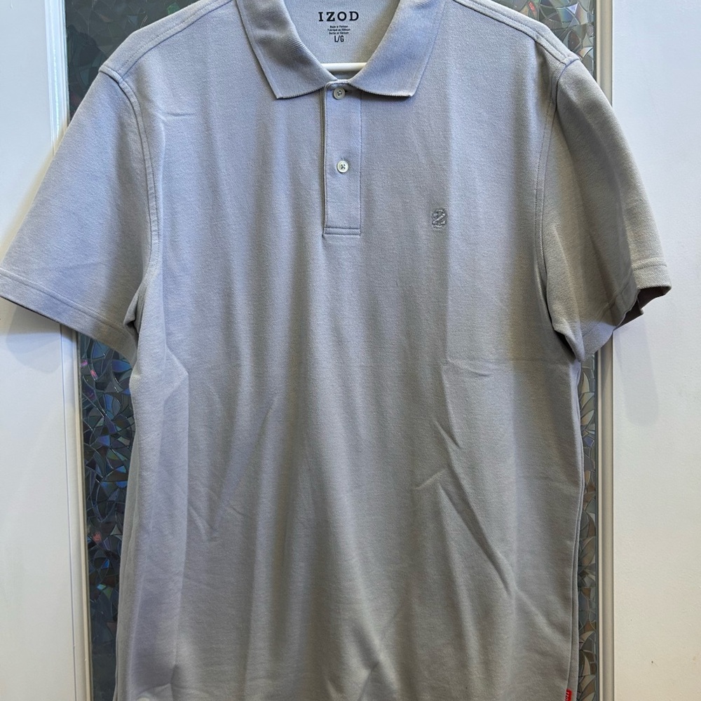 5/25$ Izod Gray Polo Shirt Classic Style